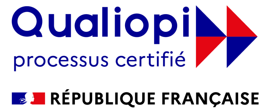 Logo Qualiopi — Processus certifié — République Française
